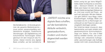 Artikel-Layout zur Digitalisierung in der Zahntechnik.